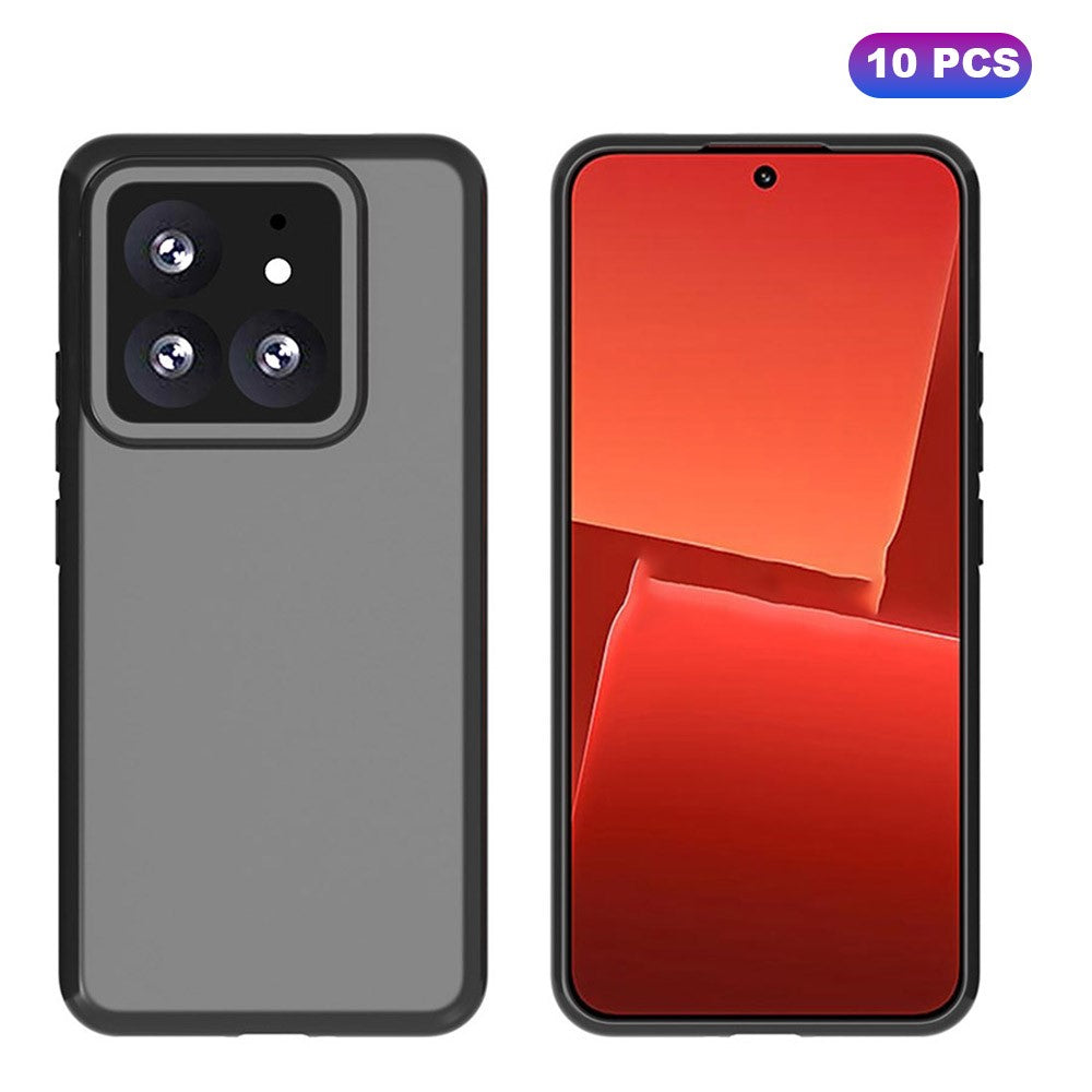 10Pcs / Pack for Xiaomi 14 Pro Matte Phone Case Anti-scratch TPU Back Cover