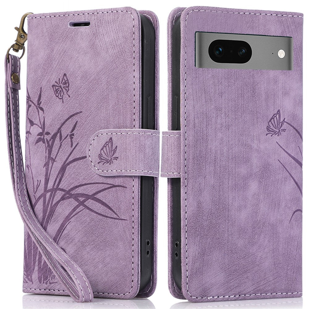 Til Google Pixel 8a Cover med rem Pung Flip PU-læder
