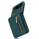 For Samsung Galaxy Z Flip4 5G Crossbody Phone Case RFID Blocking Cover Zipper Pocket