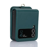 For Samsung Galaxy Z Flip4 5G Crossbody Phone Case RFID Blocking Cover Zipper Pocket