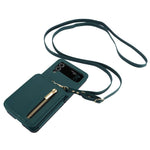 For Samsung Galaxy Z Flip4 5G Crossbody Phone Case RFID Blocking Cover Zipper Pocket