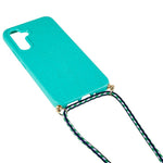 For Samsung Galaxy S24+ Back Case Wheat Straw + TPU Shockproof Phone Cover with Adjustable Lanyard