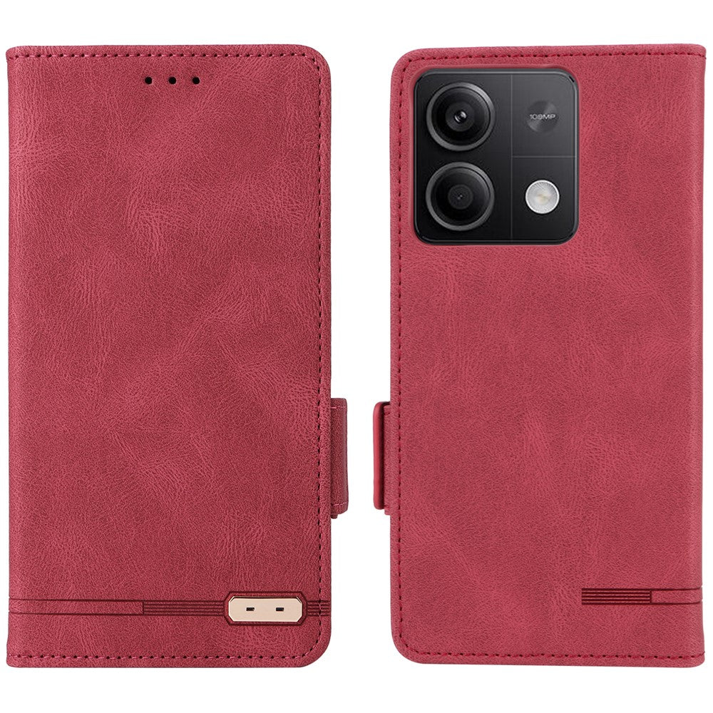 Xiaomi Redmi Note 13 5G / Note 13 5G (Kina) Plånboksfodral i PU-läder med fällbart skydd för mobilen