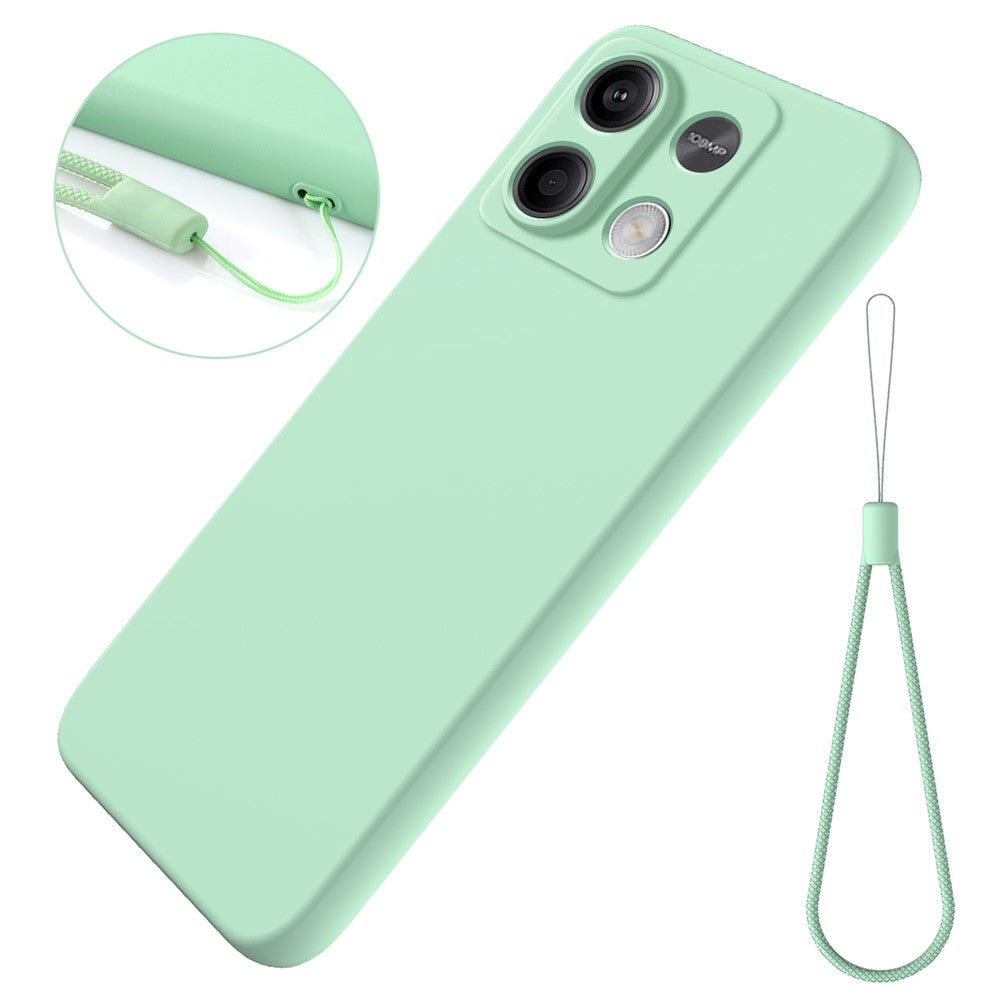 For Xiaomi Redmi Note 13 5G / Note 13 5G (China) Case Liquid Silicone Slim Protective Phone Cover with Strap