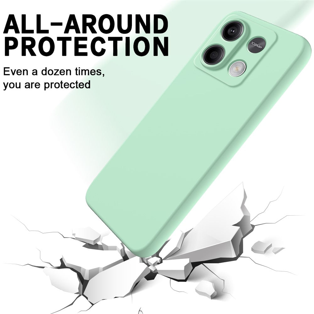For Xiaomi Redmi Note 13 5G / Note 13 5G (China) Case Liquid Silicone Slim Protective Phone Cover with Strap