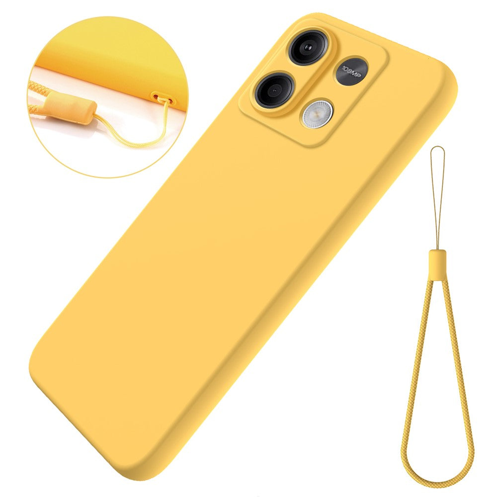 For Xiaomi Redmi Note 13 5G / Note 13 5G (China) Case Liquid Silicone Slim Protective Phone Cover with Strap
