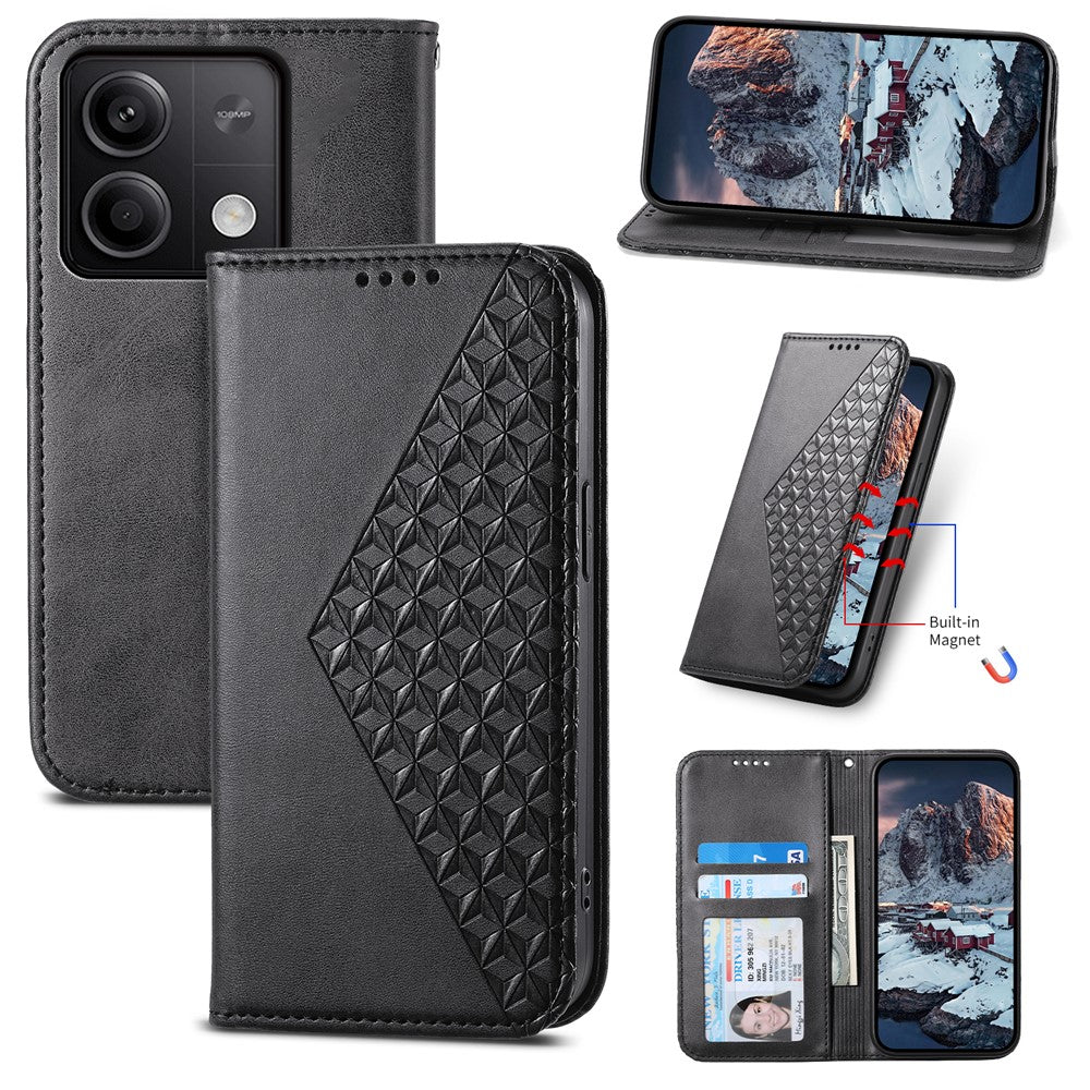 For Xiaomi Redmi Note 13 5G / Note 13 5G (China) Case with Hand Strap Wallet Leather Cover