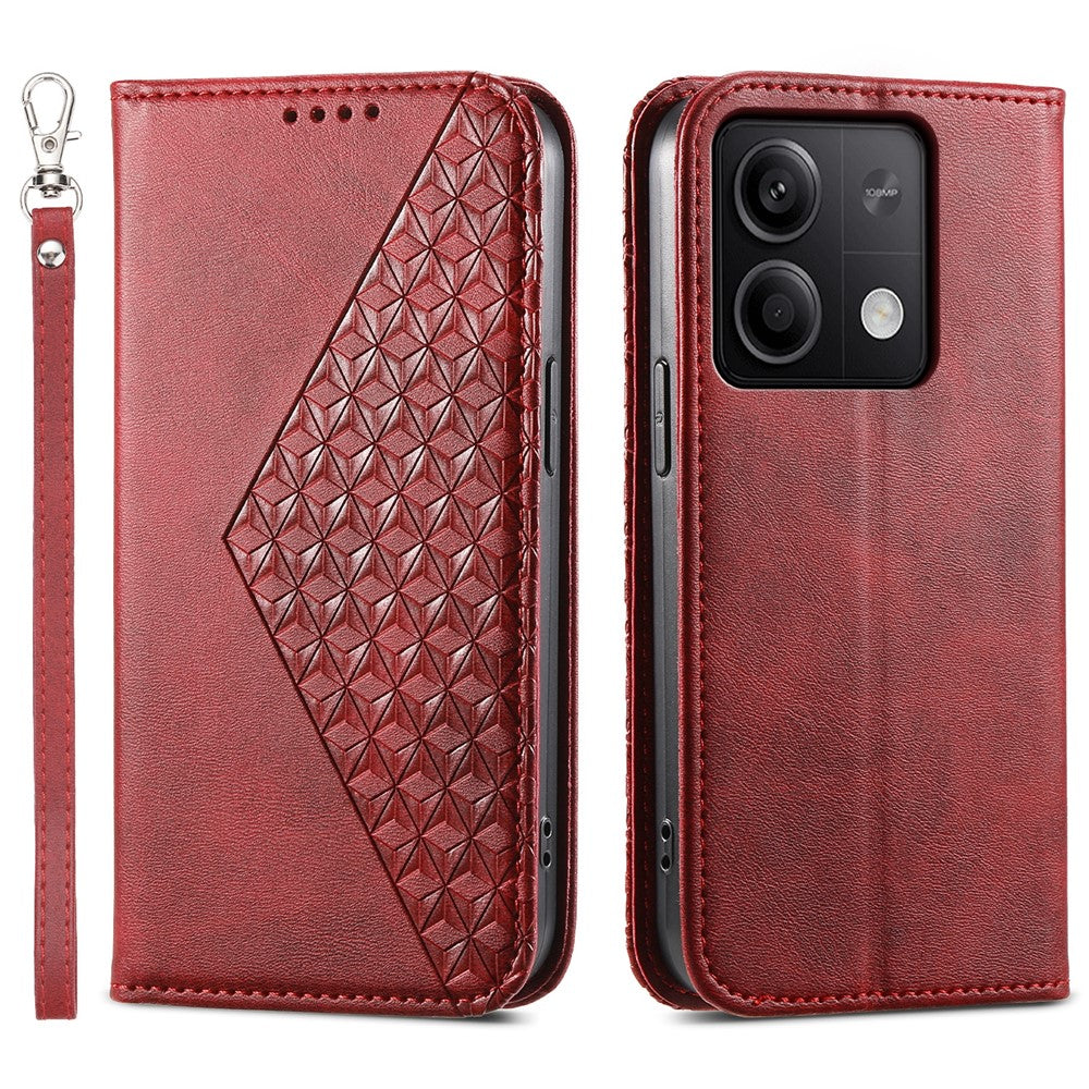 Xiaomi Redmi Note 13 5G / Note 13 5G (Kina) fodral med handrem plånboksfodral i läder