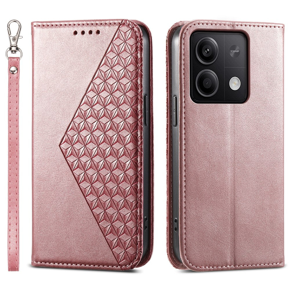 For Xiaomi Redmi Note 13 5G / Note 13 5G (China) Case with Hand Strap Wallet Leather Cover