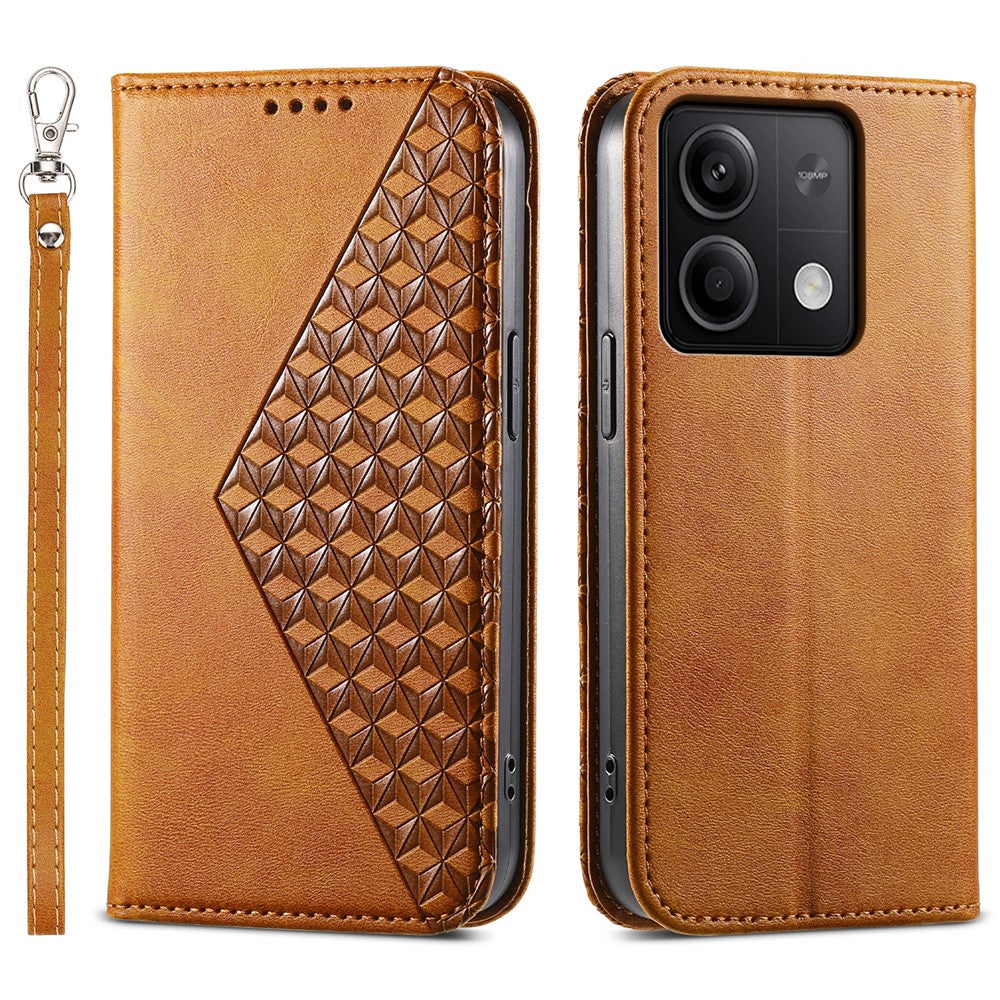 For Xiaomi Redmi Note 13 5G / Note 13 5G (China) Case with Hand Strap Wallet Leather Cover