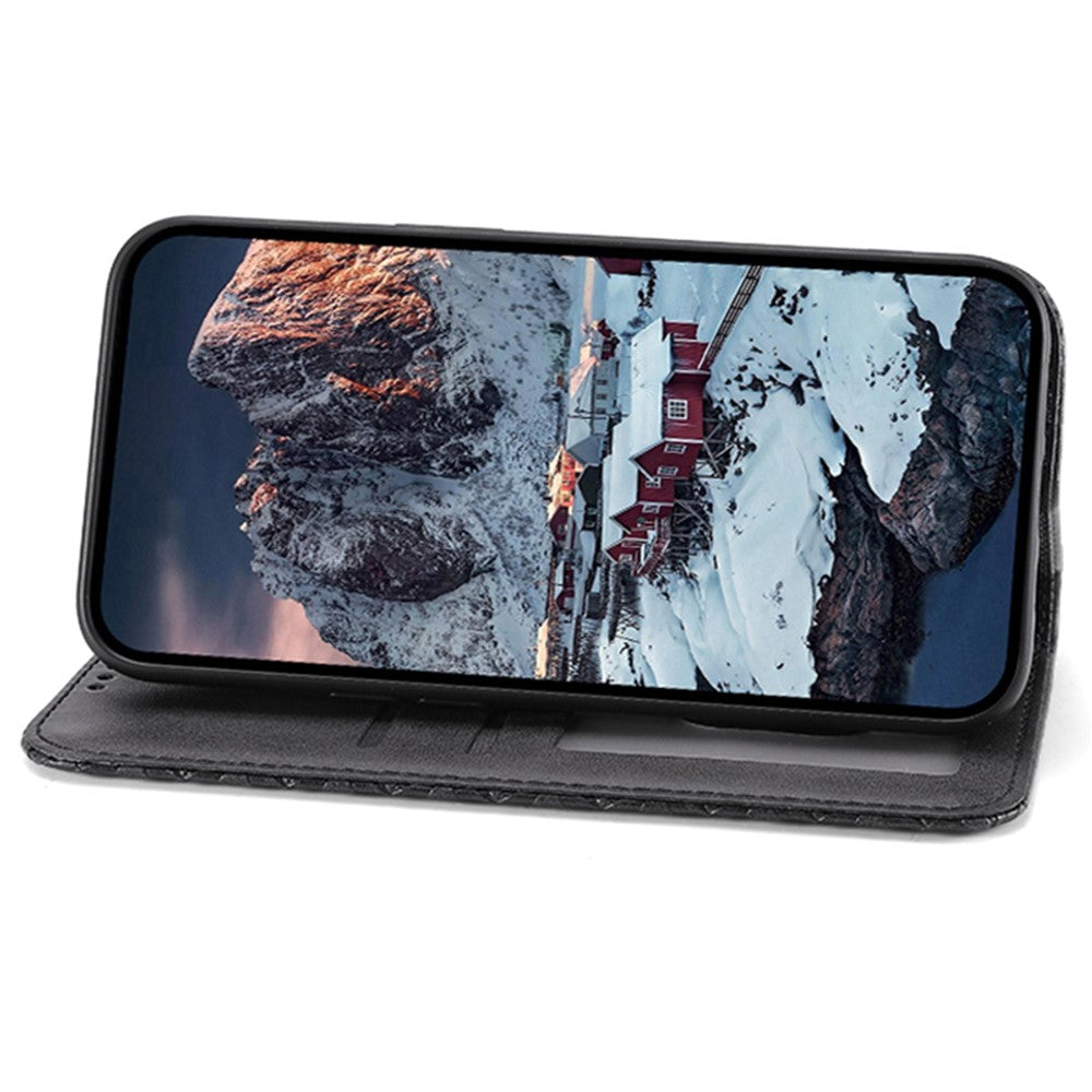 For Xiaomi Redmi Note 13 Pro 5G / Poco X6 5G Case Wallet Magnetic Leather Cover Rhombus Pattern