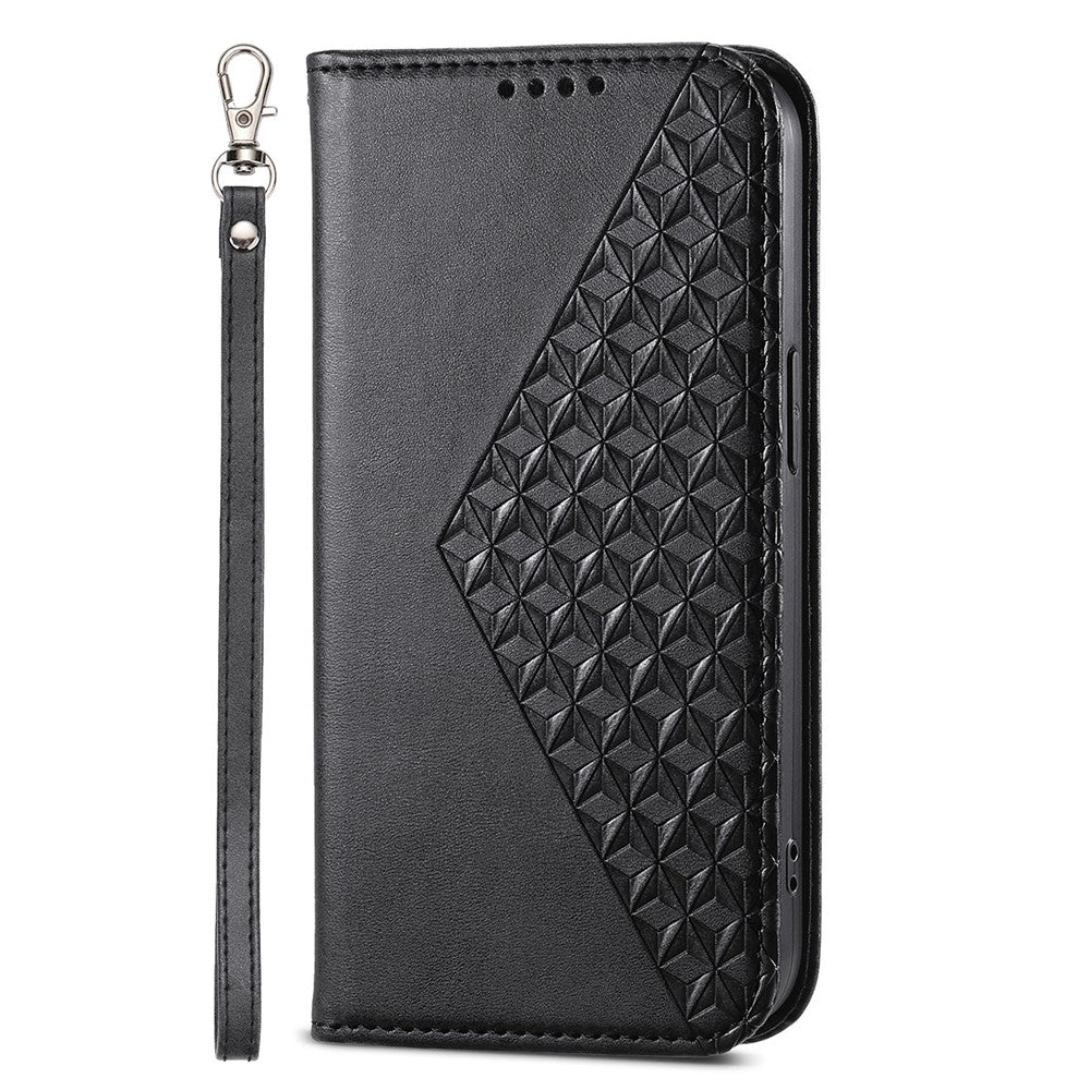 For Xiaomi Redmi Note 13 Pro 5G / Poco X6 5G Case Wallet Magnetic Leather Cover Rhombus Pattern