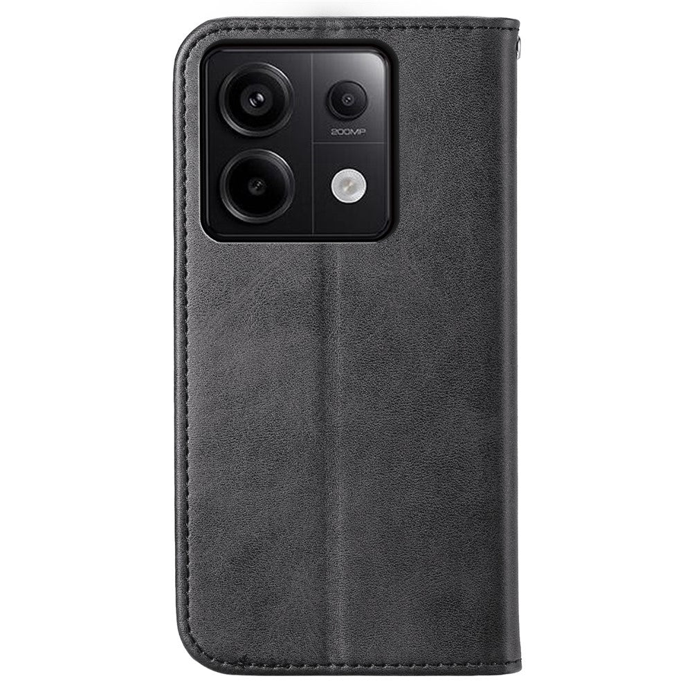 For Xiaomi Redmi Note 13 Pro 5G / Poco X6 5G Case Wallet Magnetic Leather Cover Rhombus Pattern