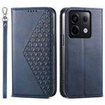 For Xiaomi Redmi Note 13 Pro 5G / Poco X6 5G Case Wallet Magnetic Leather Cover Rhombus Pattern