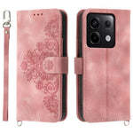 For Xiaomi Redmi Note 13 Pro 5G / Poco X6 5G Case Multi Card Slots PU Leather Cover Flower Pattern
