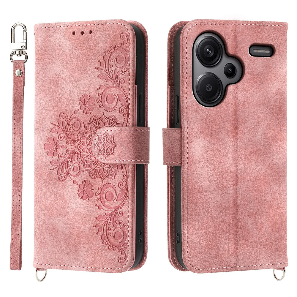 For Xiaomi Redmi Note 13 Pro+ 5G Case Crossbody Leather Phone Cover with Card Slots