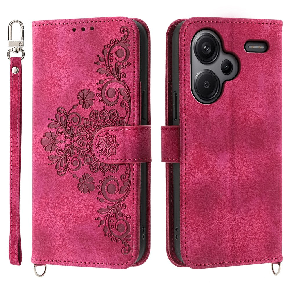 For Xiaomi Redmi Note 13 Pro+ 5G Case Crossbody Leather Phone Cover with Card Slots