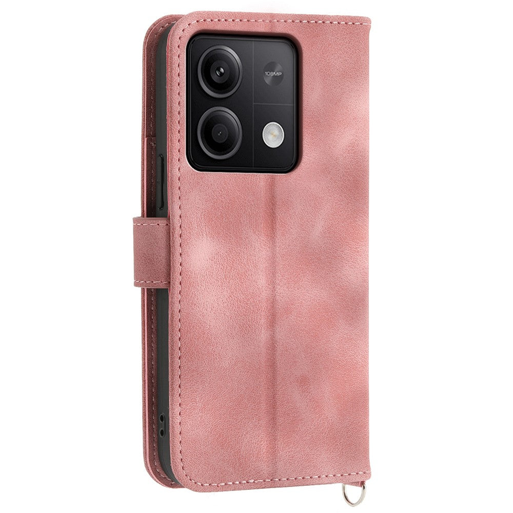 Xiaomi Redmi Note 13 5G / Note 13 5G (Kina) Läderfodral med 2 remmar