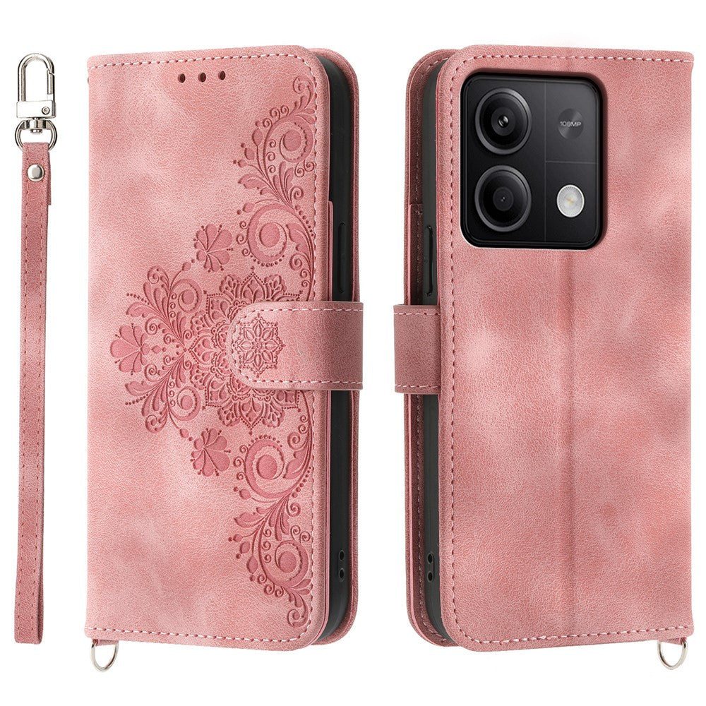 Xiaomi Redmi Note 13 5G / Note 13 5G (Kina) Läderfodral med 2 remmar