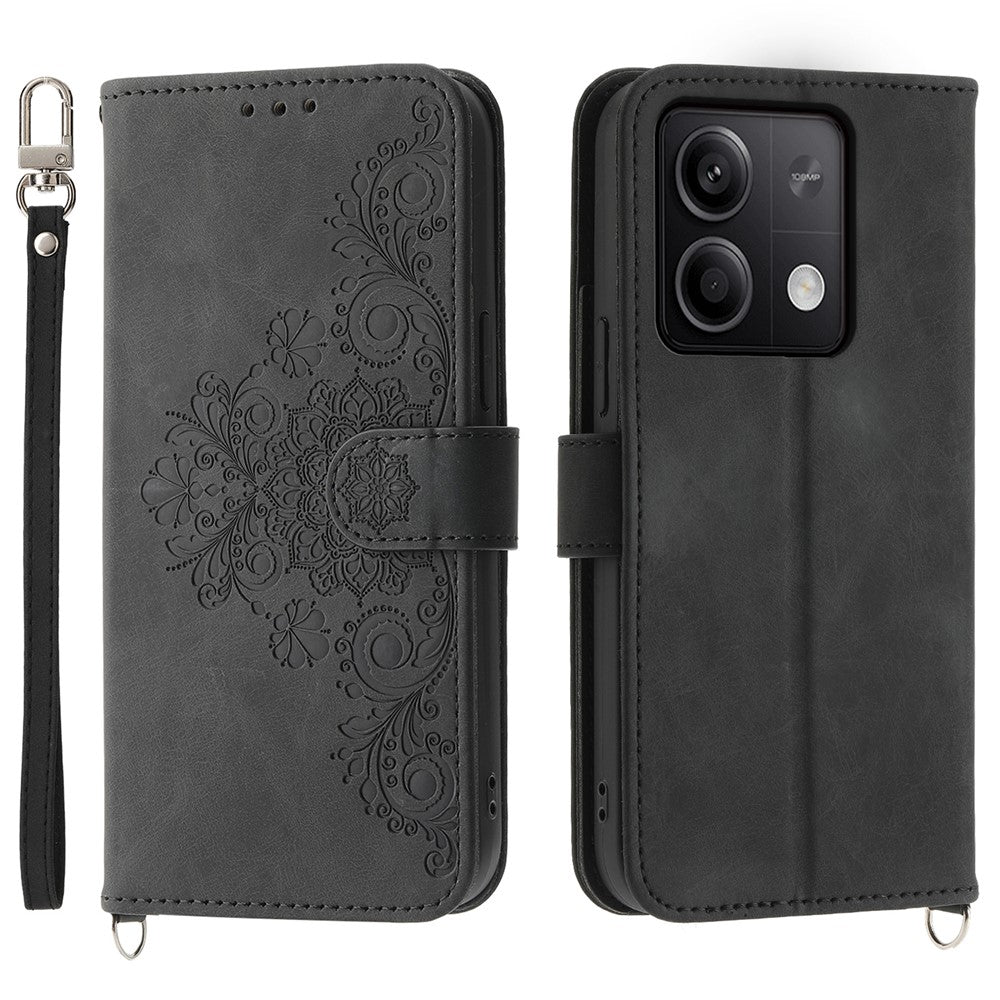 Xiaomi Redmi Note 13 5G / Note 13 5G (Kina) Läderfodral med 2 remmar