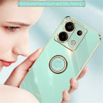 XINLI For Xiaomi Redmi Note 13 Pro 5G / Poco X6 5G Case TPU Phone Back Cover Electroplating Edge with Kickstand