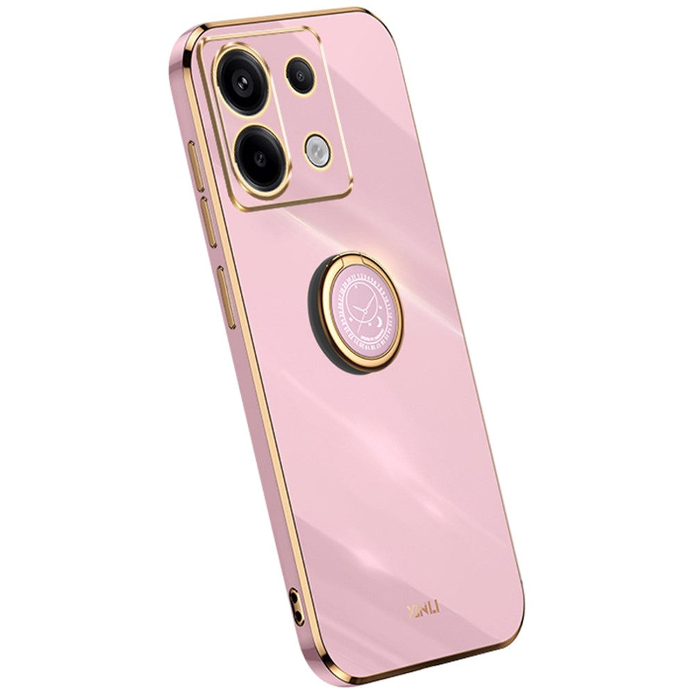 XINLI For Xiaomi Redmi Note 13 Pro 5G / Poco X6 5G Case TPU Phone Back Cover Electroplating Edge with Kickstand