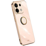 XINLI For Xiaomi Redmi Note 13 Pro 5G / Poco X6 5G Case TPU Phone Back Cover Electroplating Edge with Kickstand