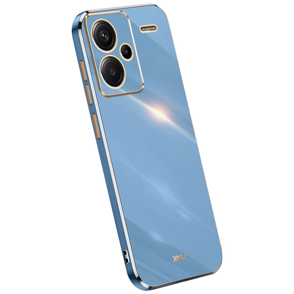 XINLI För Xiaomi Redmi Note 13 Pro+ 5G Mjukt TPU-skal Galvaniserat Stötsäkert mobilskydd