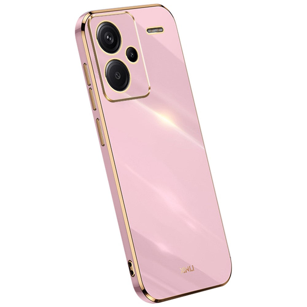 XINLI För Xiaomi Redmi Note 13 Pro+ 5G Mjukt TPU-skal Galvaniserat Stötsäkert mobilskydd