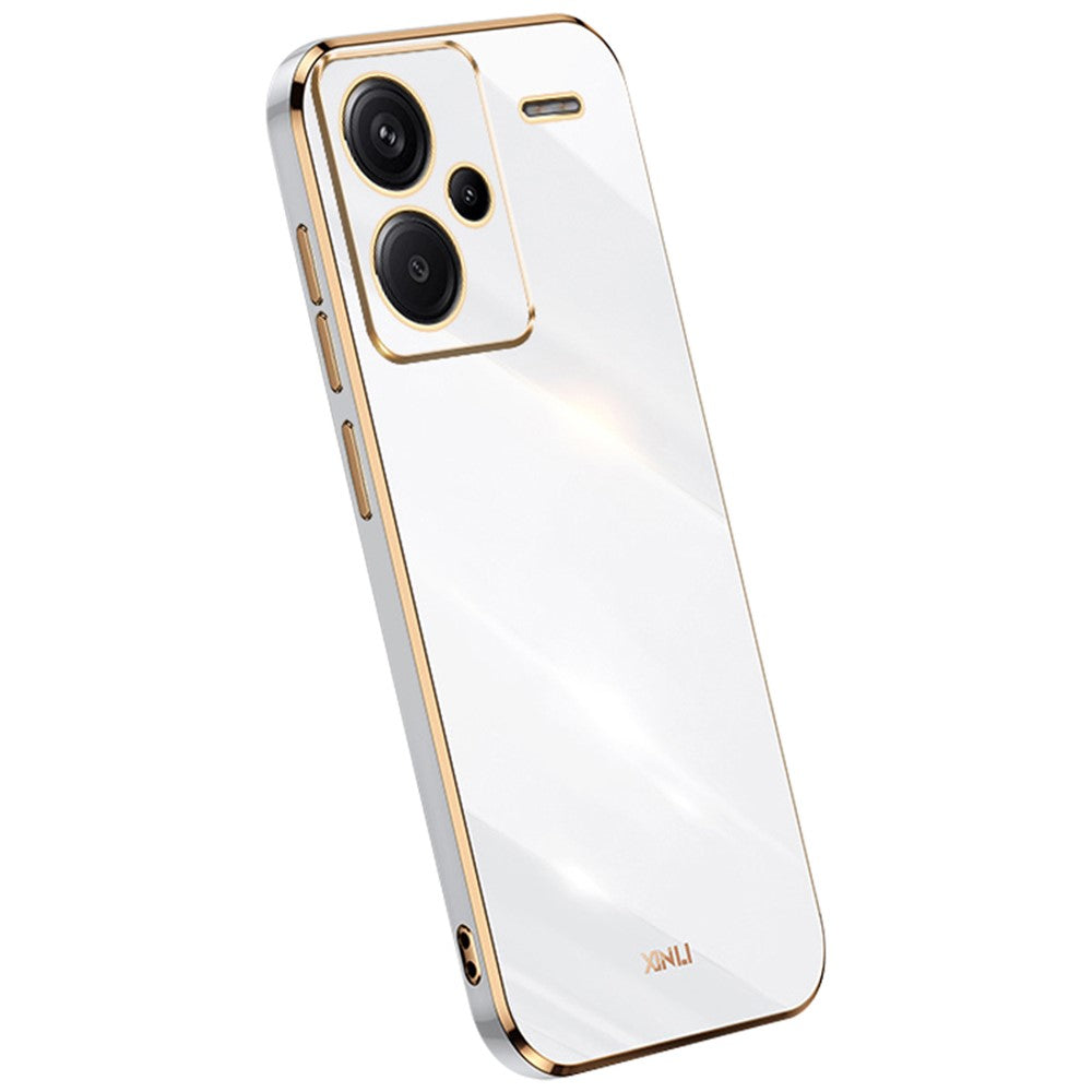 XINLI För Xiaomi Redmi Note 13 Pro+ 5G Mjukt TPU-skal Galvaniserat Stötsäkert mobilskydd