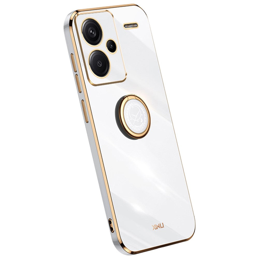 XINLI For Xiaomi Redmi Note 13 Pro+ 5G Case with Ring Kickstand TPU Phone Back Cover