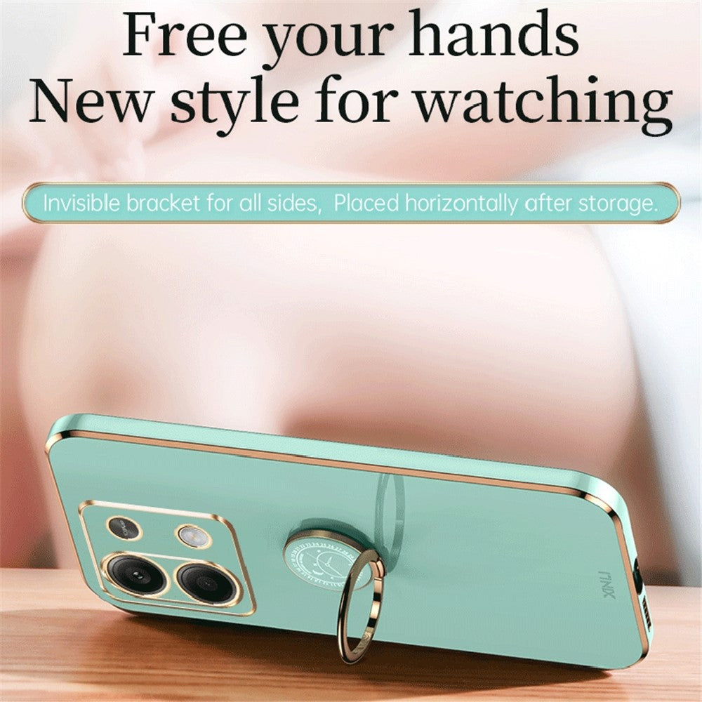 XINLI For Xiaomi Redmi Note 13 5G TPU Case Kickstand Electroplated Phone Cover Protector