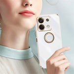 XINLI For Xiaomi Redmi Note 13 5G TPU Case Kickstand Electroplated Phone Cover Protector