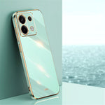 XINLI För Xiaomi Redmi Note 13 Pro 5G / Poco X6 5G Bakskal Galvaniserad TPU Reptåligt mobilskal