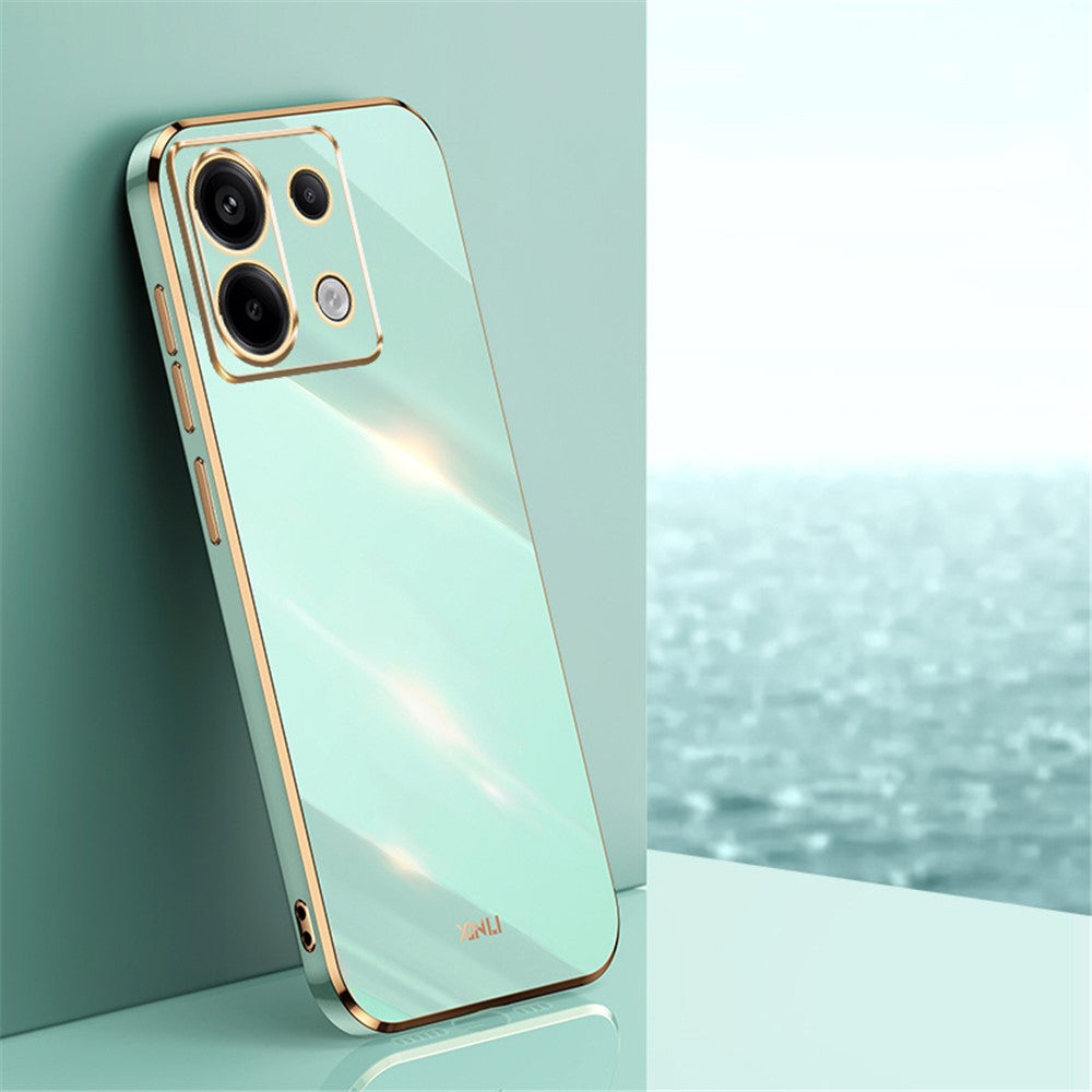 XINLI För Xiaomi Redmi Note 13 Pro 5G / Poco X6 5G Bakskal Galvaniserad TPU Reptåligt mobilskal