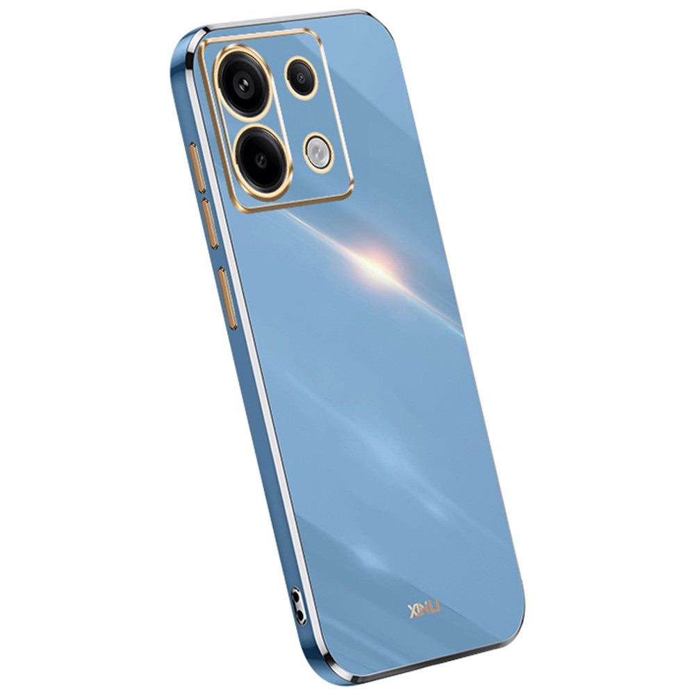 XINLI För Xiaomi Redmi Note 13 Pro 5G / Poco X6 5G Bakskal Galvaniserad TPU Reptåligt mobilskal