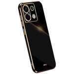 XINLI För Xiaomi Redmi Note 13 Pro 5G / Poco X6 5G Bakskal Galvaniserad TPU Reptåligt mobilskal