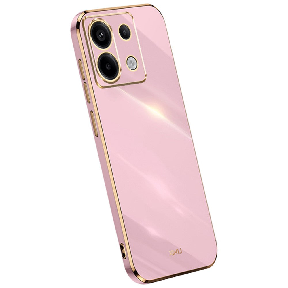 XINLI För Xiaomi Redmi Note 13 Pro 5G / Poco X6 5G Bakskal Galvaniserad TPU Reptåligt mobilskal