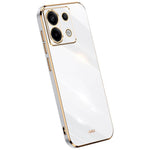 XINLI För Xiaomi Redmi Note 13 Pro 5G / Poco X6 5G Bakskal Galvaniserad TPU Reptåligt mobilskal
