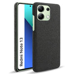 For Xiaomi Redmi Note 13 4G Phone Case Hard PC+Cloth Anti-slip Cover