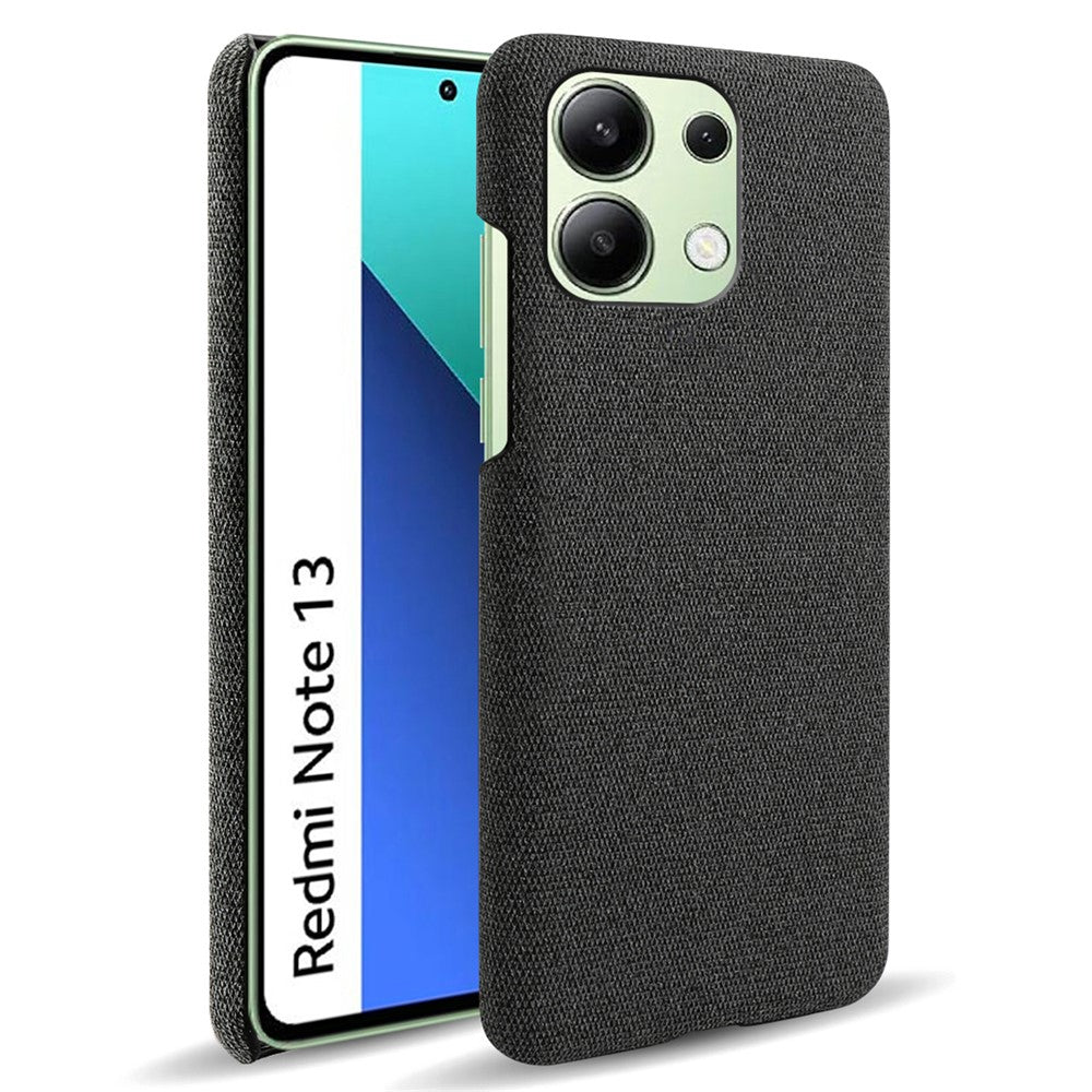 For Xiaomi Redmi Note 13 4G Phone Case Hard PC+Cloth Anti-slip Cover