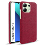 For Xiaomi Redmi Note 13 4G Phone Case Hard PC+Cloth Anti-slip Cover
