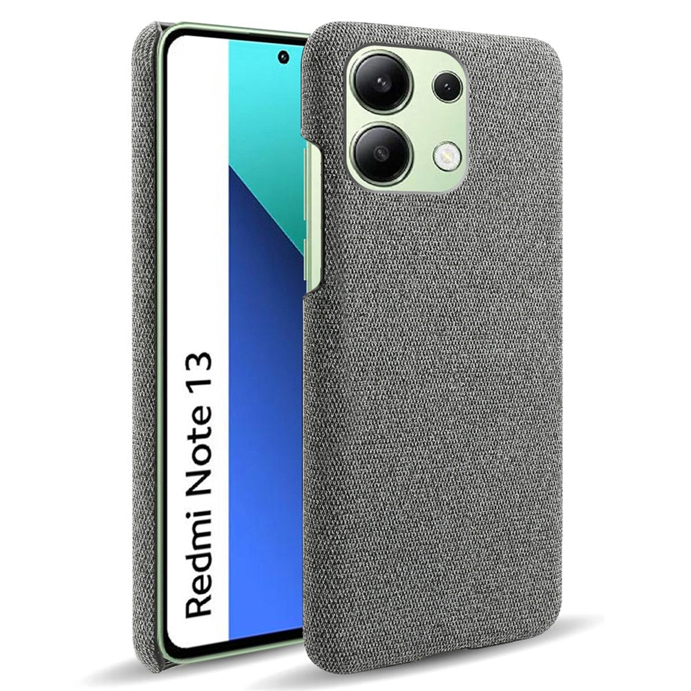For Xiaomi Redmi Note 13 4G Phone Case Hard PC+Cloth Anti-slip Cover