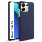 For Xiaomi Redmi Note 13 4G Phone Case Hard PC+Cloth Anti-slip Cover
