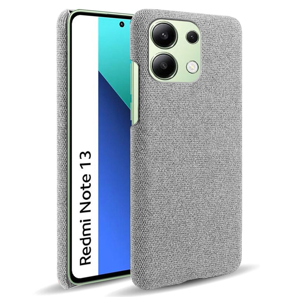 For Xiaomi Redmi Note 13 4G Phone Case Hard PC+Cloth Anti-slip Cover