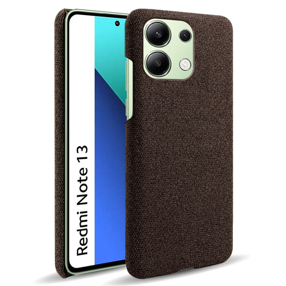 For Xiaomi Redmi Note 13 4G Phone Case Hard PC+Cloth Anti-slip Cover