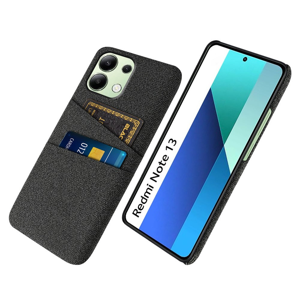 Xiaomi Redmi Note 13 4G mobilskal hårt skyddande fodral med dubbelt korthållare