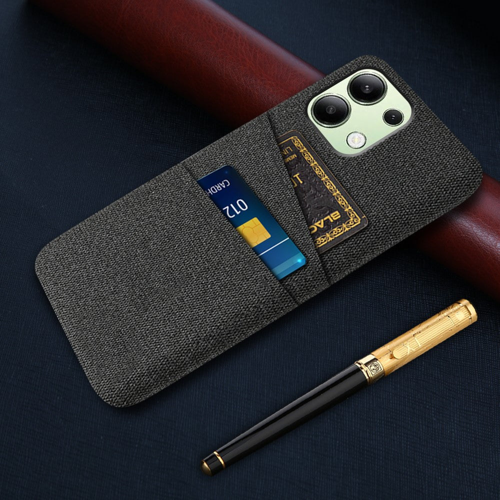Xiaomi Redmi Note 13 4G mobilskal hårt skyddande fodral med dubbelt korthållare