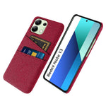 Xiaomi Redmi Note 13 4G mobilskal hårt skyddande fodral med dubbelt korthållare