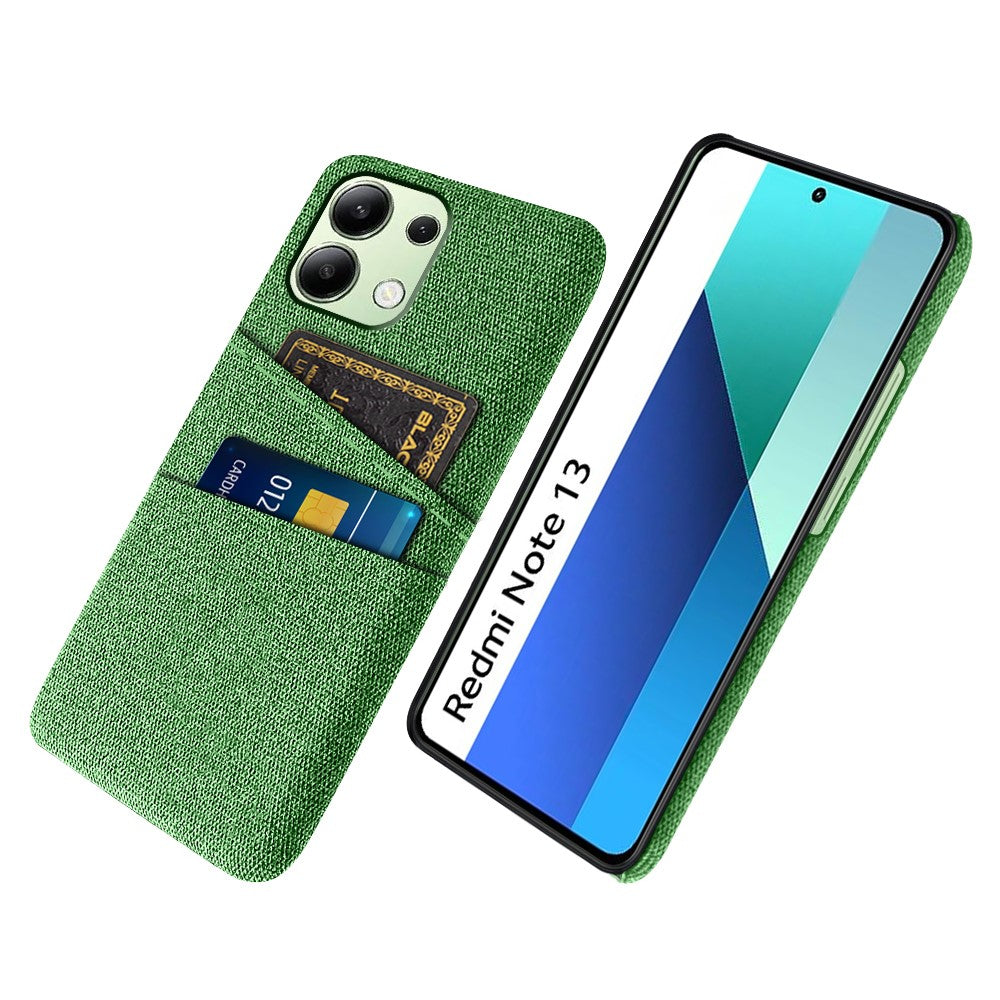 Xiaomi Redmi Note 13 4G mobilskal hårt skyddande fodral med dubbelt korthållare